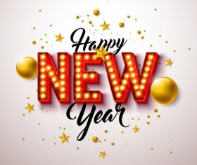 Design New Year greeting card vector