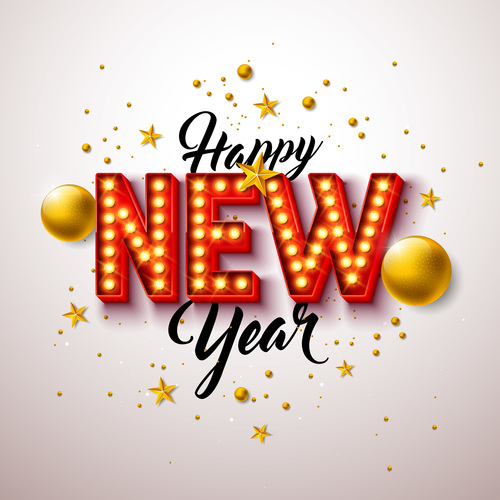 Design New Year greeting card vector