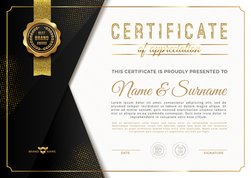 Design certificate templates vector