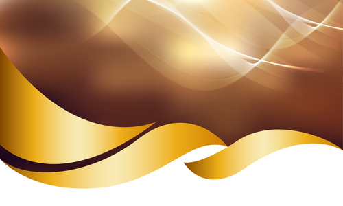 Elegant abstract gold background with light and bokeh effect vector