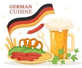 German food and drinks vector