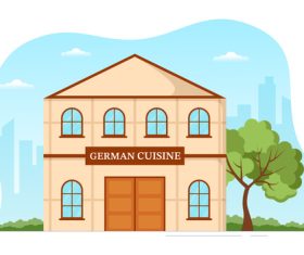 German restaurant vector