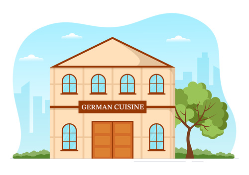 German restaurant vector