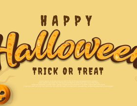 Halloween background with pumpkins on the left side vector