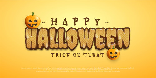 Happy halloween editable text effect greeting template vector