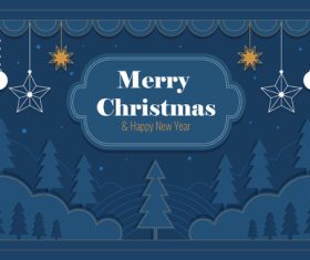 Happy new year christmas banner vector