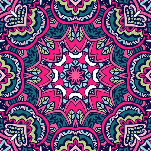 Layered superimposed artistic style Mandala vector