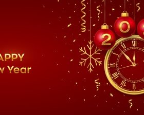 Luxurious 2023 New Year greeting card vector