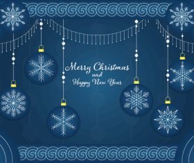 Merry christmas and happy new year banner vector