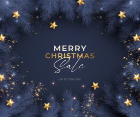 Merry christmas sale card vector