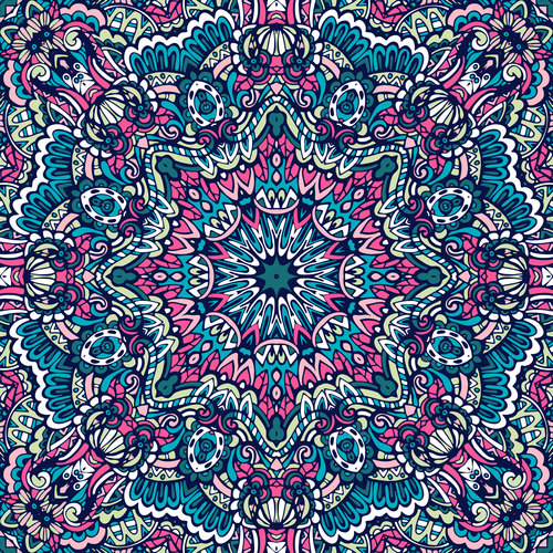 Mysterious Mandala graphic template vector