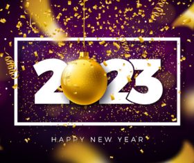 New Year font design vector