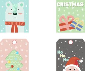 New year christmas cards with santa bear with gifts christmas tree vector