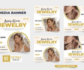 Promotional template jewelry sale vector