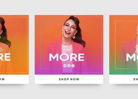 Social media post templates vector