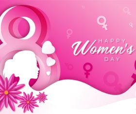 8 march womens day greeting card vector