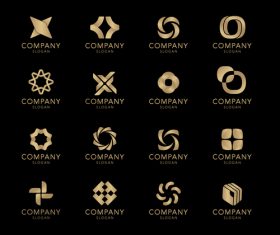 A set of company logo vector