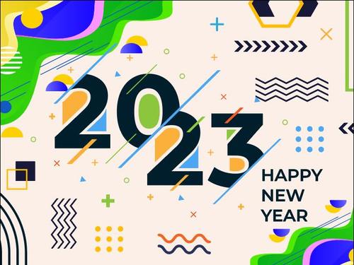 Abstract background new year 2023 vector
