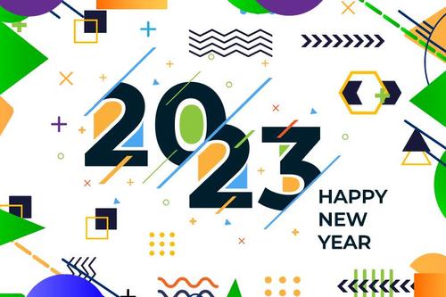 Abstract new year 2023 vector background design