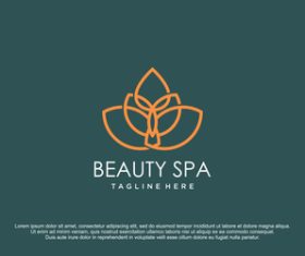 Beaut spa logo design vector