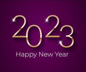 Beautiful background design new year 2023 vector