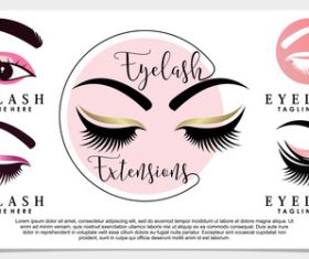 Beautiful beauty eyelash logo vector