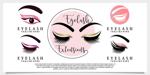 Beautiful beauty eyelash logo vector