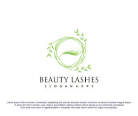 Beauty lashes logo design vector