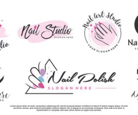 Beauty salon nail salon logo vector