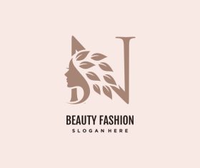 Beautyn fashion logo design vector