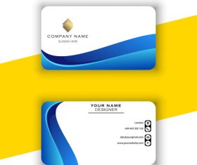 Blue business card vector