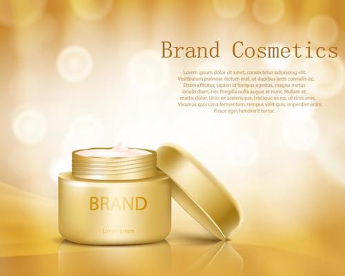 Brand Cosmetics advertising poster vector