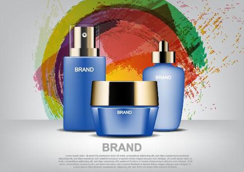Brand cosmetics advertise vector