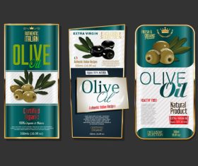 Brand olive oil label design vector