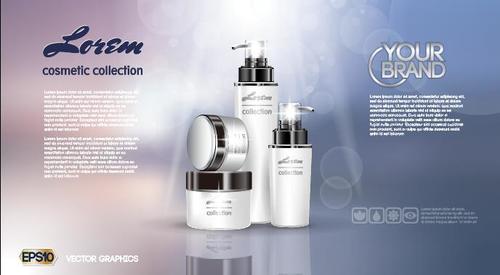 Brand series cosmetics poster vector