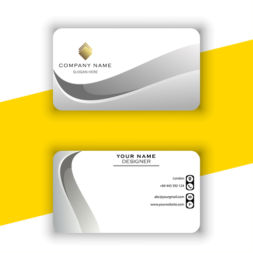 Business card design with white background vector