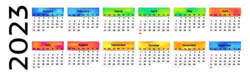 Calendars 2023 vector