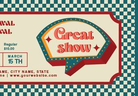 Carnival festival ticket vector