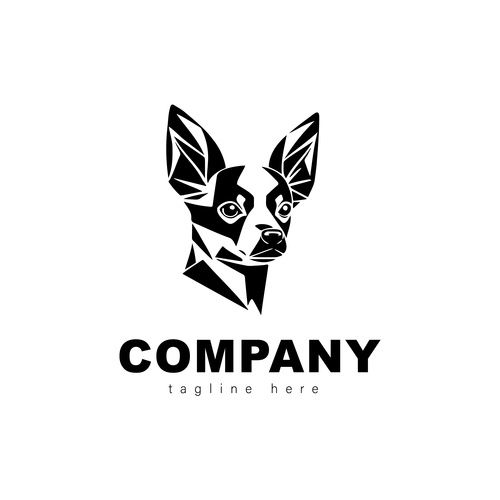 Chihuahua dog logos vector
