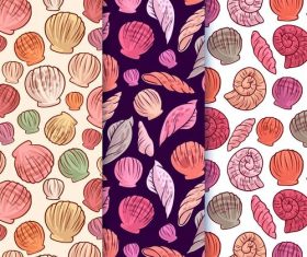 Conch seamless background pattern vector