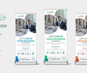 Corporate business roll up banner vector