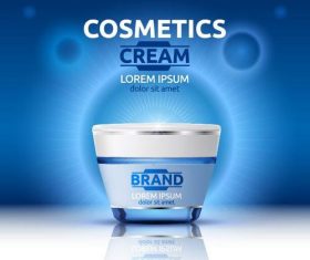 Cosmetics skin cream poster vector