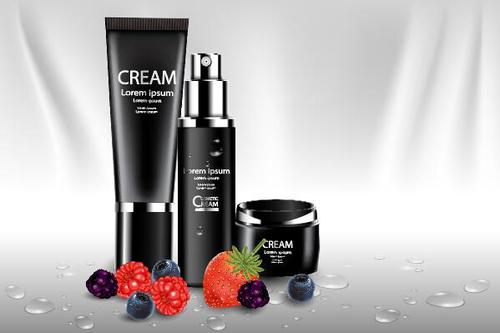 Cream cosmetics advertise vector