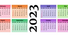 Creative simple 2023 calendar design vector