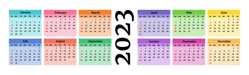 Creative simple 2023 calendar design vector