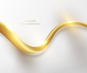 Curved golden abstract background vector
