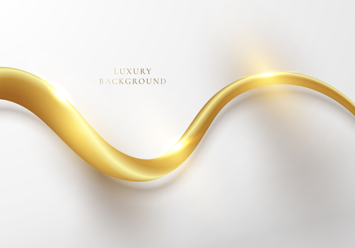 Curved golden abstract background vector