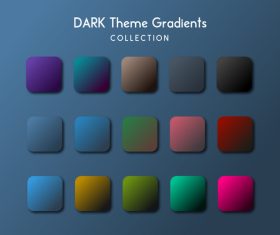 Dark theme gradient colors vector