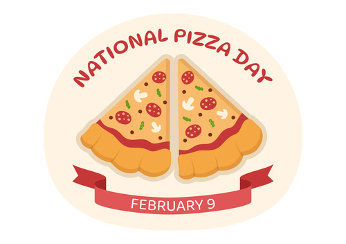 Delicious pizza illustration vector