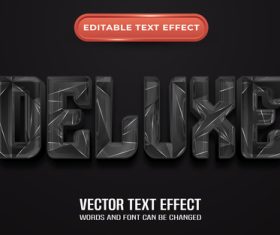 Deluxe editable text effect vector
